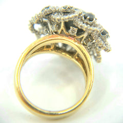 Disposal of this ring as a dumping sale (18k gold, Natural diamonds, black spinel stone) Cost of production Over $3,000.00