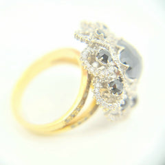 Disposal of this ring as a dumping sale (18k gold, Natural diamonds, black spinel stone) Cost of production Over $3,000.00