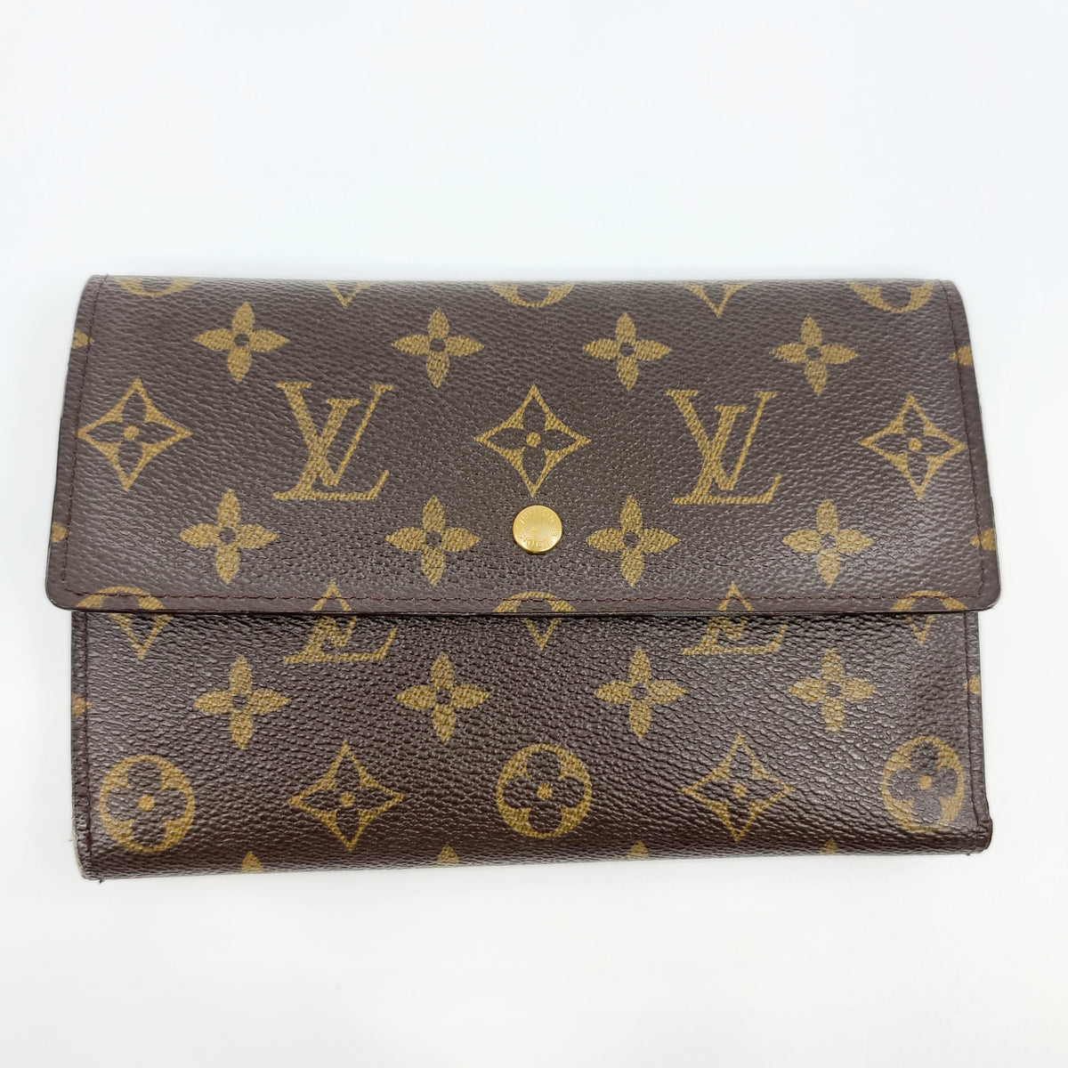 LOUIS VUITTON 모노그램 포르트 트레소 에투이 파피어스 지갑 Est. 소매: $550 + 세금