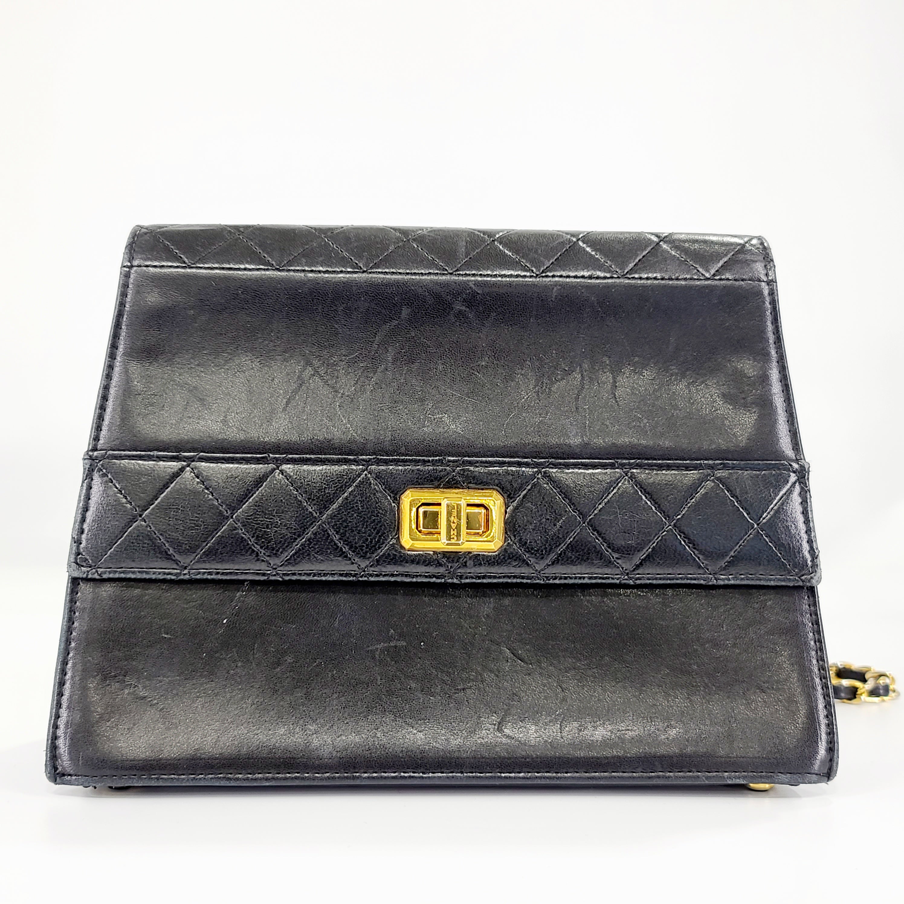 Chanel Matelasse Handbag Women's Black Leather Shoulder Bag Gently used | 9.64L x 6.88W x 3.14H Original Listing PRICE: + Tax