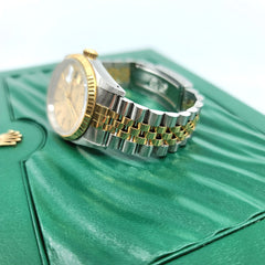 1990 Year ROLEX Datejust 16233 18k Gold & Steel Twotone Jubilee Band