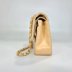 Chanel W Matrasse Flap Chain 25.5 Lambskin Beige Leather Shoulder Bag Gently used | 10.03"L x 5.9"W x 2.36"H