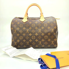 2020 Year Louis Vuitton Speedy New Monogram 35 Brown Canvas Tote