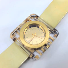 Tory Burch Gold tone leather watch