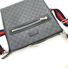 GG Black small messenger bag  W27cm x H28.5cm x D5cm