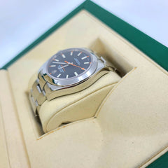 Rolex Milgauss Black Dial Domed Bezel Steel Mens Watch 116400