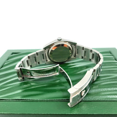 2016 Year ROLEX 115234 Oyster Perpetual Date 34 Automatic Black Dial Diamond (Black 5 Arabic Numerals 5 Diamonds
