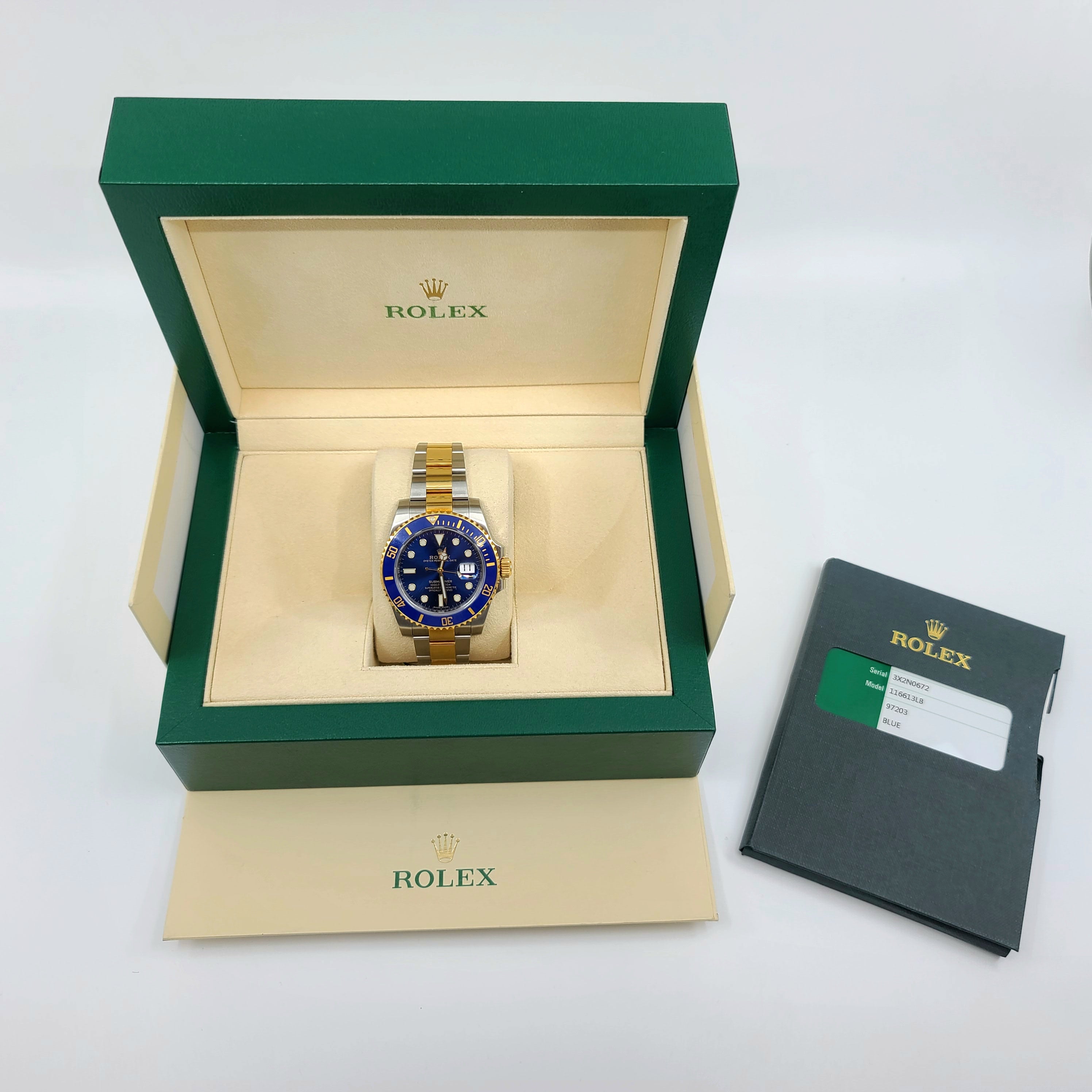 Rolex Oyster Perpetual Submariner Date 18K Yellow Gold & Stainless Steel Men's Watch, Preowned- 116613LB Rolex