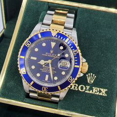 롤렉스 Submariner Date 블루 남성용 시계 - 116613