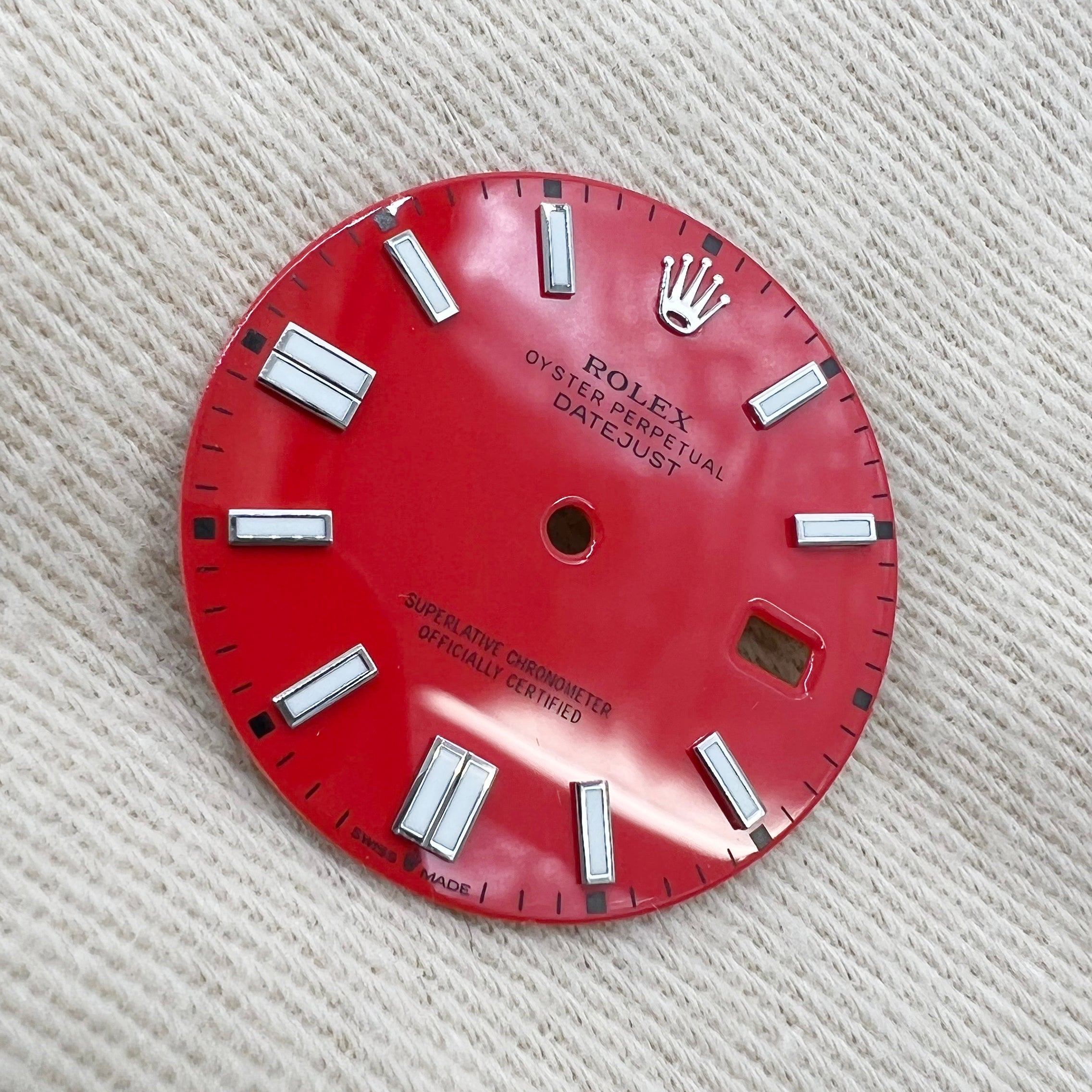 Rolex Oyster Perpetual Date Just Red Dial With Date 36mm