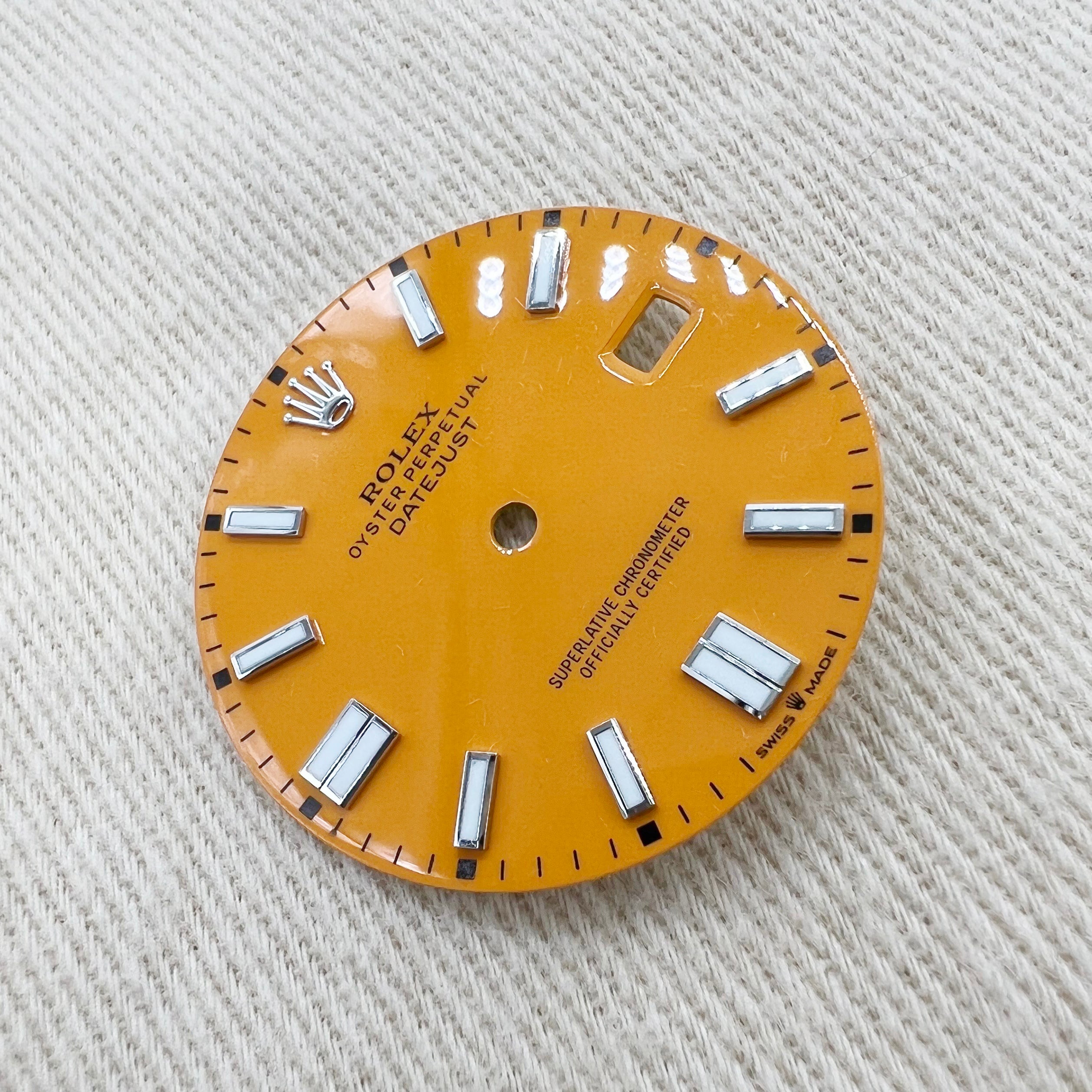 Rolex Oyster Perpetual Date Just Bright Orange Dial With Date 36mm