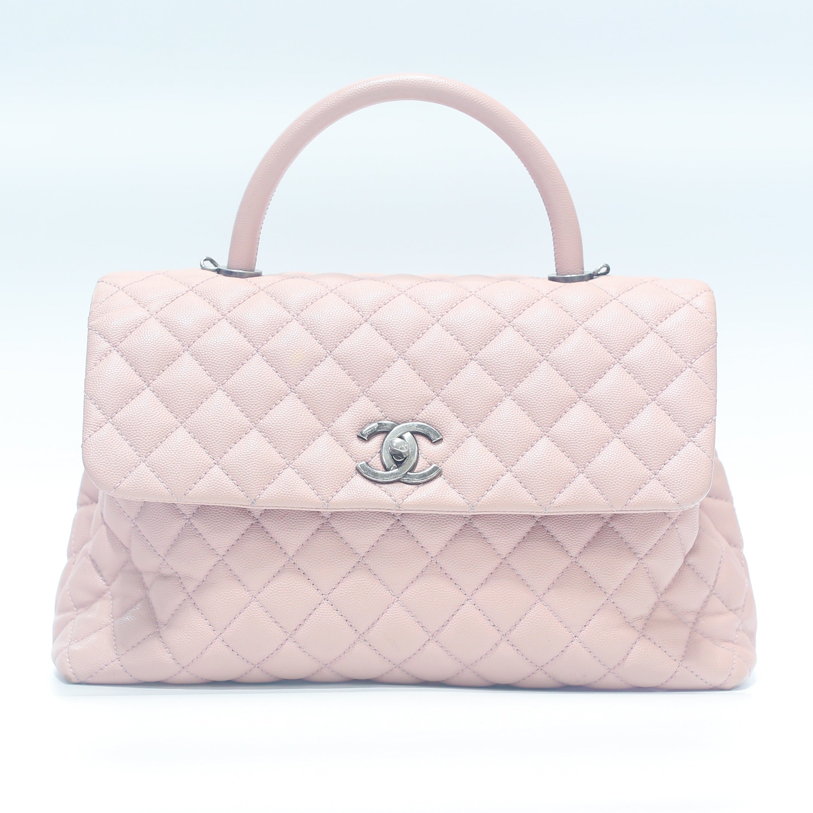 Chanel Quilted Caviar Coco Handle Flap Bag