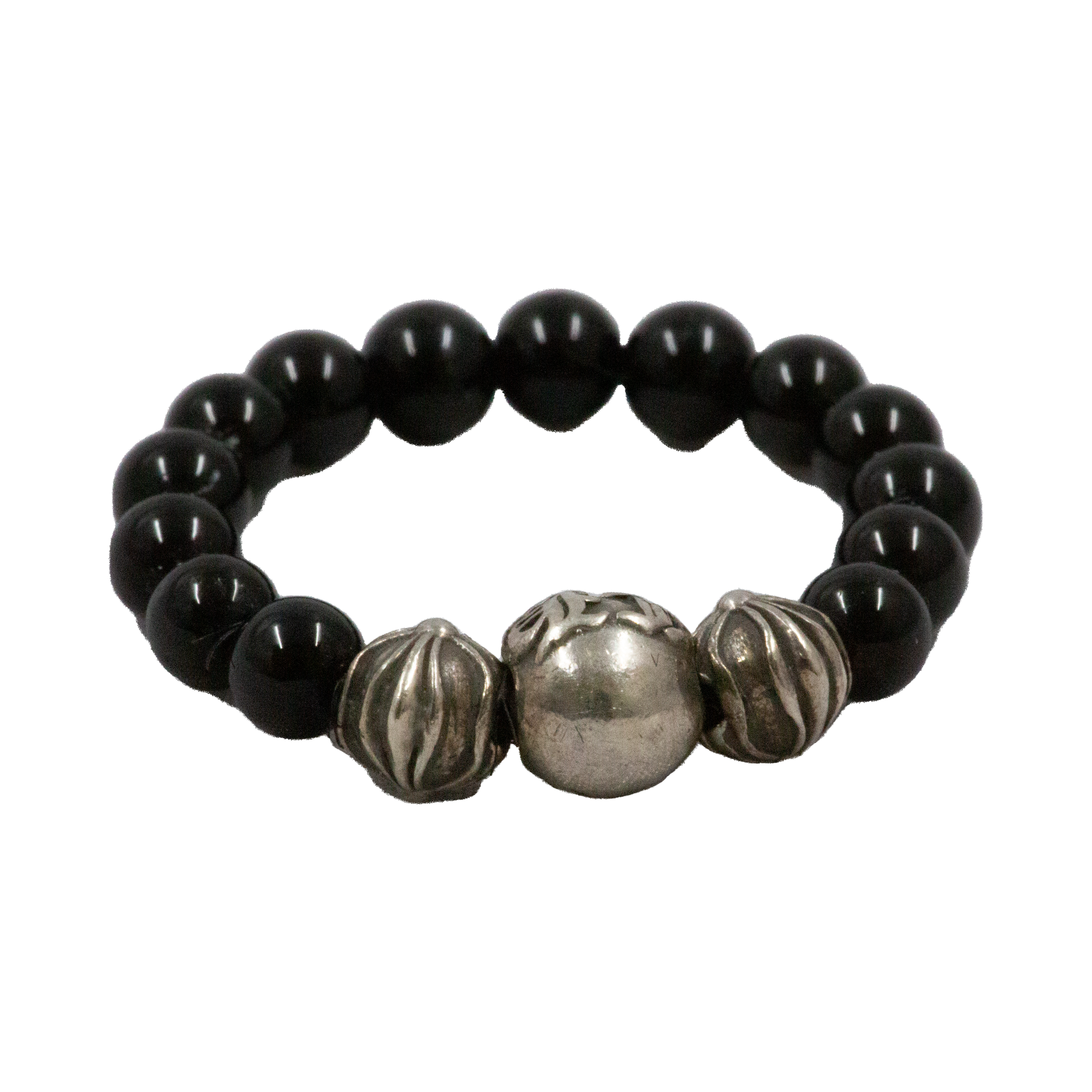 Chrome hearts beads onyx Ring Silver