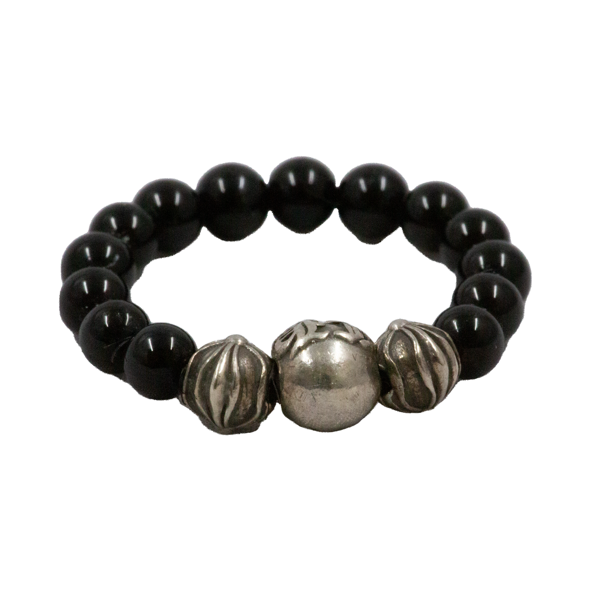 Chrome hearts beads onyx Ring Silver