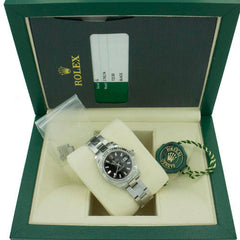 ROLEX Lady Datejust 26 Black Dial  steel Oyster Bracelet