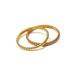 Beaded 18K Gold Bridal Ring