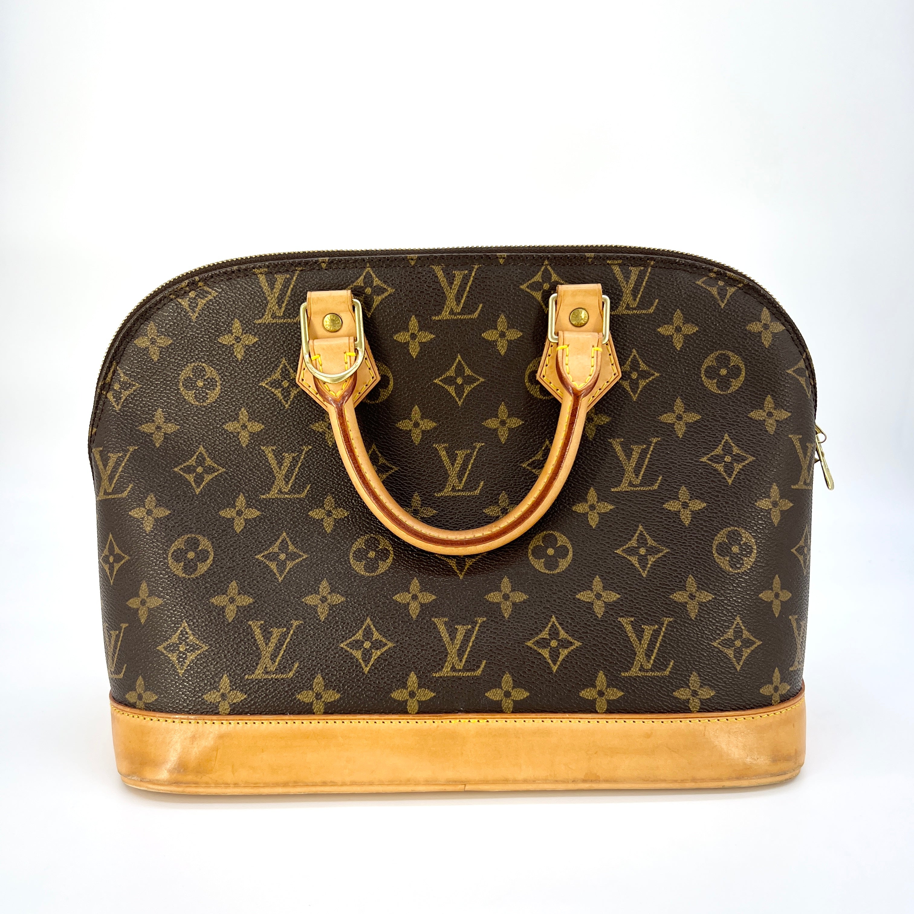 Louis Vuitton Alma Handbag Monogram Canvas MM [Guaranteed Authentic] - Brown