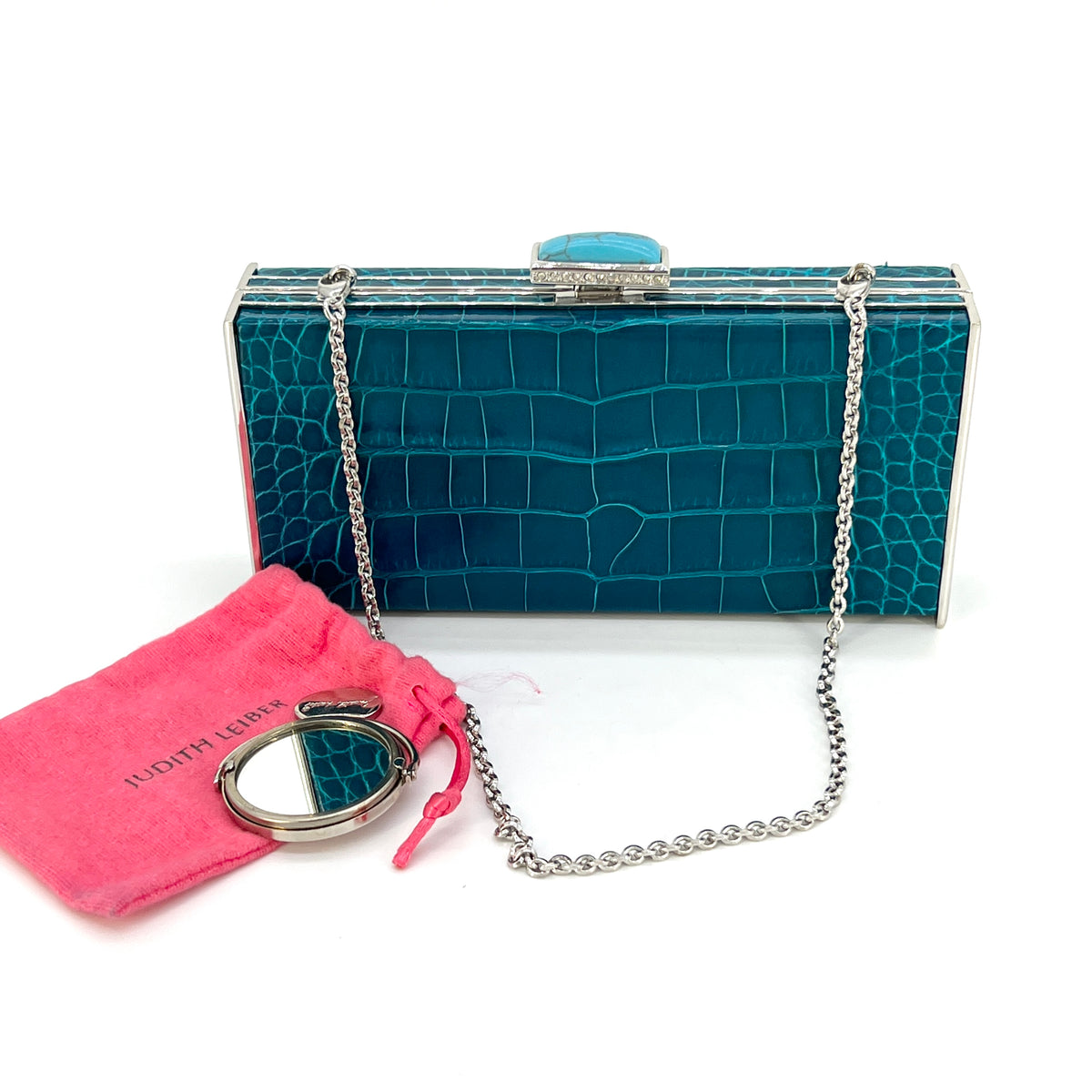 Judith Leiber Minaudiere Small Blue [Guaranteed Authentic]
