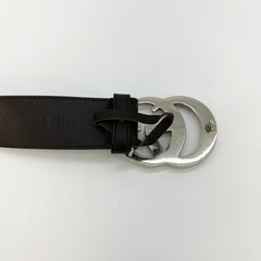 Gucci Calfskin Double G 40mm Belt 90 36 Black [Guaranteed Authentic]