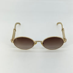 까르띠에 Vintage Bubinga 선글라스 Glasses gold Frame #2822546 [Guaranteed 진품]