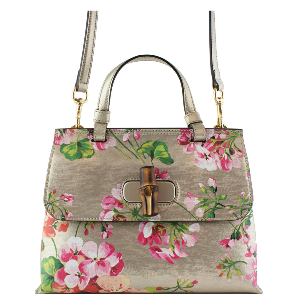 Brand new Gucci Bamboo Daily Blooms top handle bag