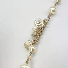 Guaranteed Authentic Chanel Pearl Multi Strand With Perfume, Heart and CC Long Necklace 17”
