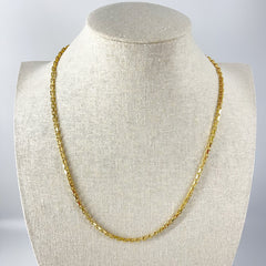 14k Solid yellow Gold Rolo Link Chain Necklace 26"[14K Solid Gold]