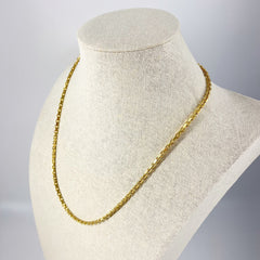 14k Solid yellow Gold Rolo Link Chain Necklace 26"[14K Solid Gold]
