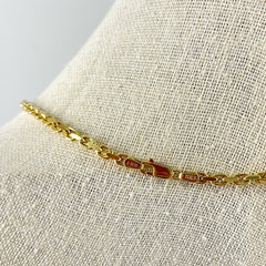14k Solid yellow Gold Rolo Link Chain Necklace 26"[14K Solid Gold]