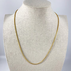 14k Solid yellow Gold Wheat Link Chain Necklace 26"[14K Solid Gold]