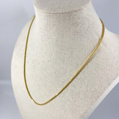 14k Solid yellow Gold Wheat Link Chain Necklace 26"[14K Solid Gold]