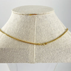 14k Solid yellow Gold Wheat Link Chain Necklace 26"[14K Solid Gold]