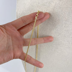 14k Solid yellow Gold Wheat Link Chain Necklace 26"[14K Solid Gold]