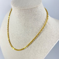 14k Solid yellow Gold Rolo Chain Necklace 23"[14K Solid Gold]