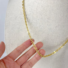 14k Solid yellow Gold Rolo Chain Necklace 23"[14K Solid Gold]