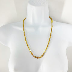 14k Solid yellow Gold Rolo Chain Necklace 23"[14K Solid Gold]