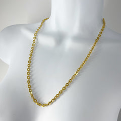 14k Solid yellow Gold Rolo Chain Necklace 23"[14K Solid Gold]