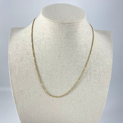 14k Solid yellow Gold Thin Milano Rope Chain Necklace 22"[14K Solid Gold]