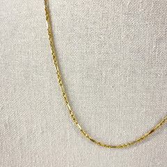 14k Solid yellow Gold Thin Milano Rope Chain Necklace 22"[14K Solid Gold]