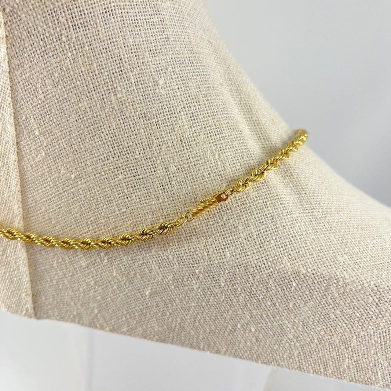 14k Solid yellow Gold Rope Chain Necklace 22"[14K Solid Gold]