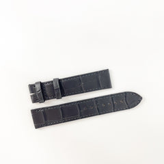 Guarantee Authentic Cartier Drive de Cartier 19mmx18mm Mat Royal Blue Alligator Leather Strap Watch Band