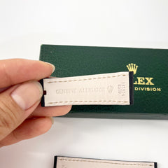 Guarantee Authentic Rolex DateJust 36mm Alligator Genuine Leather Strap Mat Black 21mmx17mm Watch Band