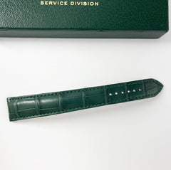 Guarantee Authentic Rolex Alligator Genuine Leather Strap Green 20mmx16mm Watch Band