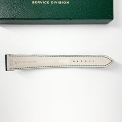 Guarantee Authentic Rolex Alligator Genuine Leather Strap Green 20mmx16mm Watch Band