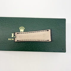 Guarantee Authentic Rolex Alligator Genuine Leather Strap Brown 20mmx16mm Watch Band