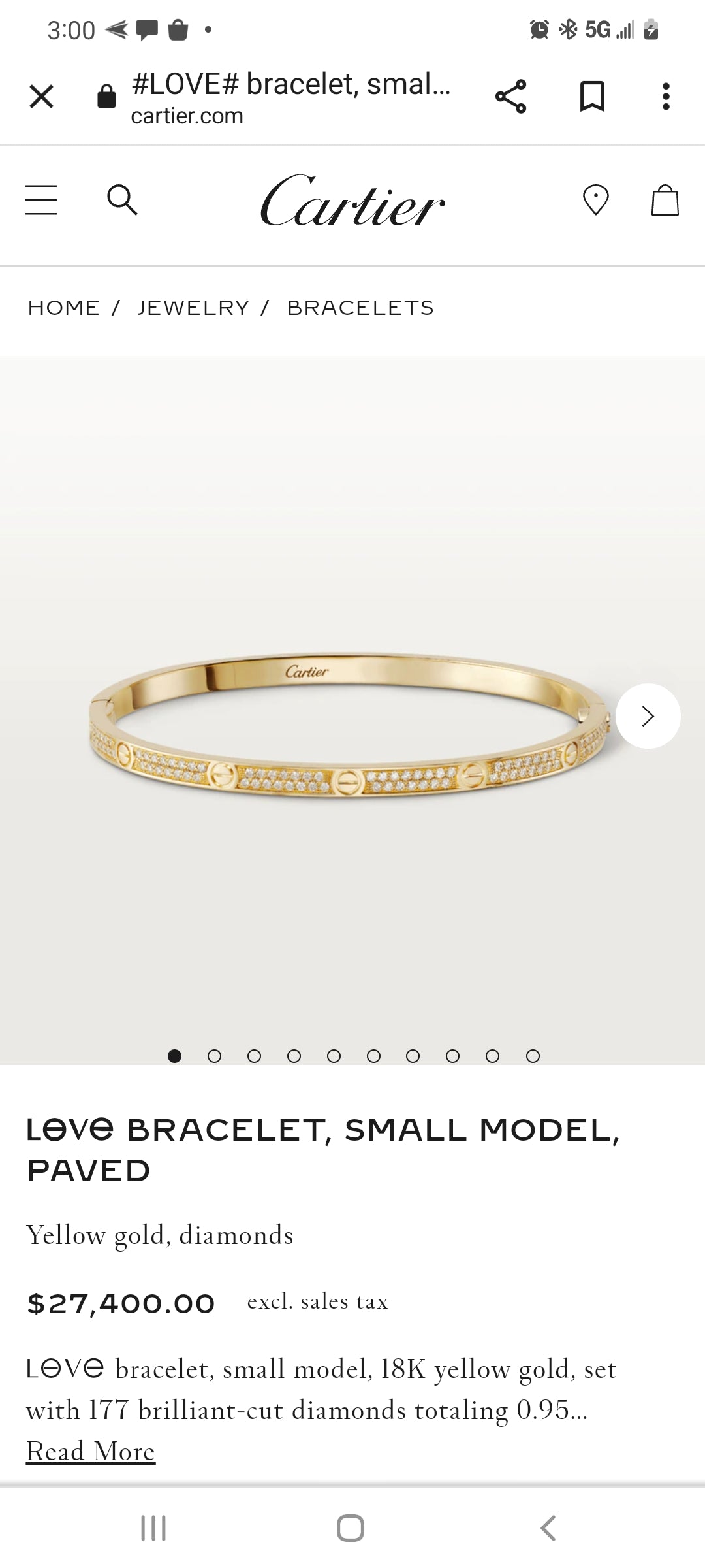 #LOVE# bracelet, small model