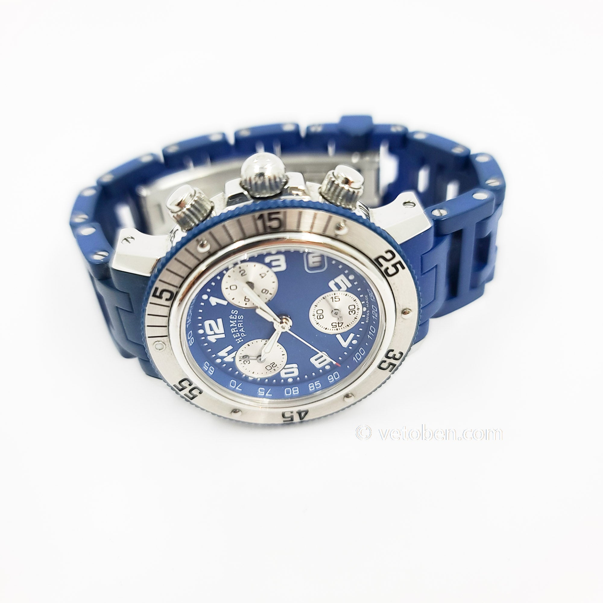 Authentic Hermes Clipper Diver Chronograph Watch