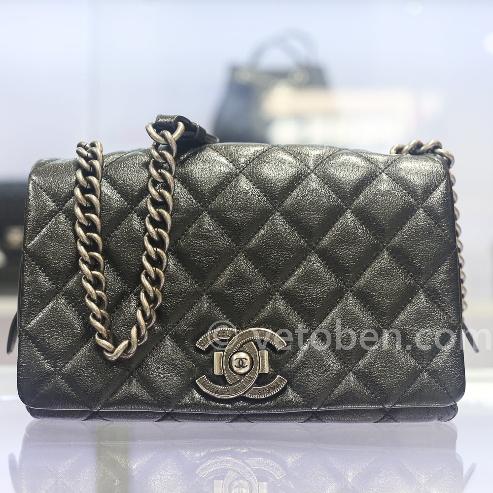 Chanel 19C Royal Blue Waist Belt Bag, Fanny Pack (Box, Dustbag
