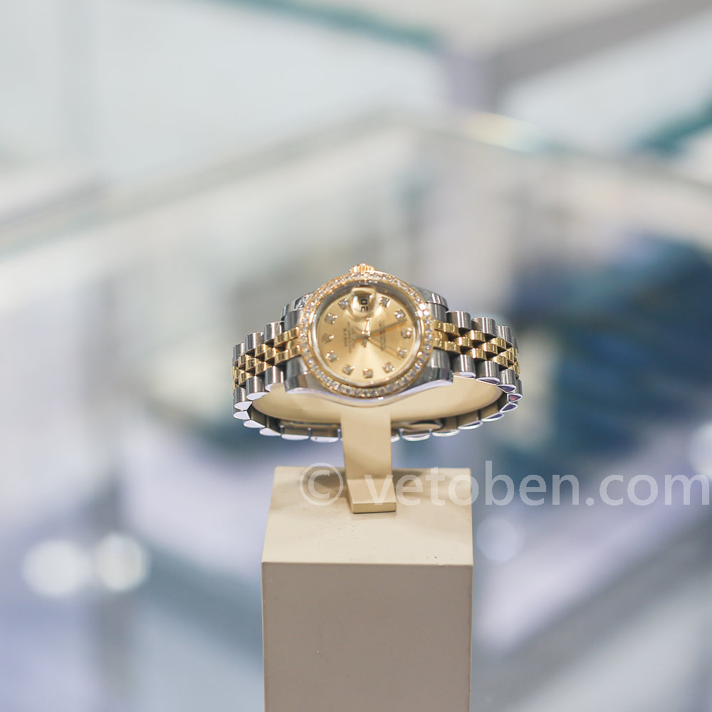 ROLEX Lady Datejust Two-Tone Gold & Stainless Steel with Diamond Dial & Bezel