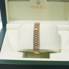 Rolex Ladies Diamond Dial, Diamond Bezel, Gold
